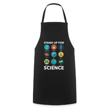 Stand Up For Science Biology Physics School - Tablier de cuisine - noir - Devant - AI Model Male 185 dark (185cm)