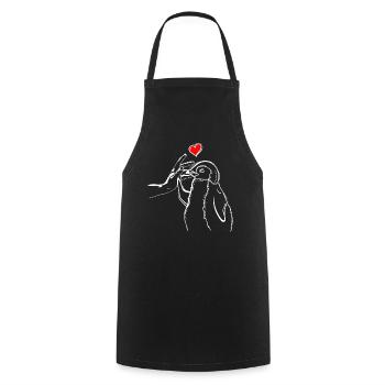 Pinguin Liebe Pinguin High Five - Kochschürze - Schwarz - Vorne - AI Model Male 185 dark (185cm)