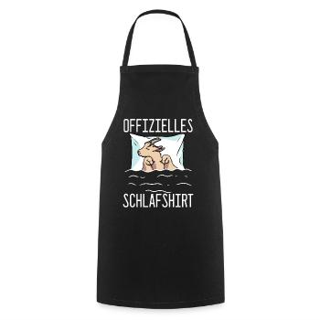 Offizielles Schlafshirt Ziege Schlafanzug Ziege - Kochschürze - Schwarz - Vorne - AI Model Male 185 dark (185cm)
