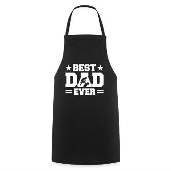 Best Dad Ever - Cooking Apron - black - Front - AI Model Male 185 dark (185cm)