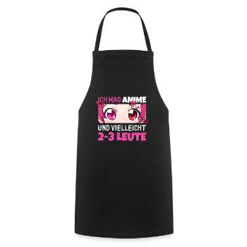 Sarkastisches Kawaii Statement für Manga-Liebhaber - Kochschürze - Schwarz - Vorne - AI Model Male 185 dark (185cm)