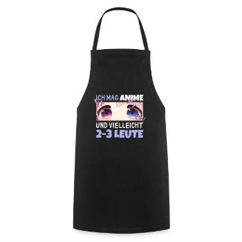Sarkastisches Kawaii Statement für Manga-Liebhaber - Kochschürze - Schwarz - Vorne - AI Model Male 185 dark (185cm)