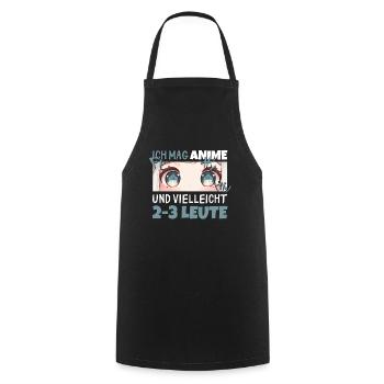 Sarkastisches Kawaii Statement für Manga-Liebhaber - Kochschürze - Schwarz - Vorne - AI Model Male 185 dark (185cm)