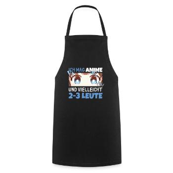 Sarkastisches Kawaii Statement für Manga-Liebhaber - Kochschürze - Schwarz - Vorne - AI Model Male 185 dark (185cm)