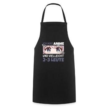 Sarkastisches Kawaii Statement für Manga-Liebhaber - Kochschürze - Schwarz - Vorne - AI Model Male 185 dark (185cm)