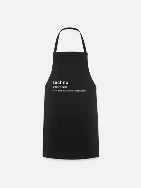 Définition Raver Rave Hard Techno Dark Tekno - Tablier de cuisine - noir
