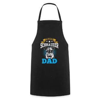Proud Schnauzer Papa Pet Dog Schnauzers - Tablier de cuisine - noir - Devant - AI Model Male 185 dark (185cm)