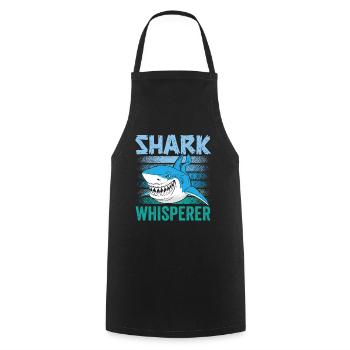 Shark Whisperer Shark Whisperer Shark Shark Shark Tooth - Cooking Apron - black - Front - AI Model Male 185 dark (185cm)