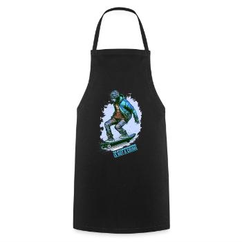 Cool Skater Skateboarding is not a Crime - Cooking Apron - black - Front - AI Model Male 185 dark (185cm)