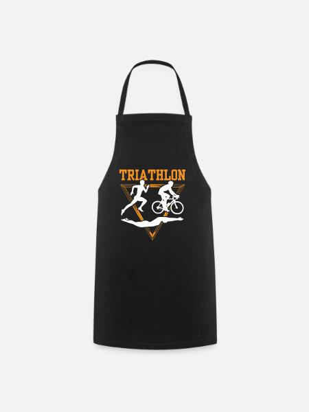 Triathlon Sport Triathlète Triathlète Triathlons - Tablier de cuisine - noir