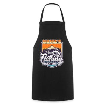Fishing, Fishing, Fishing Adventure Mom Saying - Cooking Apron - black - Front - AI Model Male 185 dark (185cm)