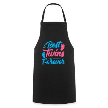 Best Twins Forever Funny Humor Gemini - Cooking Apron - black - Front - AI Model Male 185 dark (185cm)