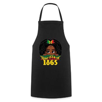 Mädchen Kinder feiern Juneteenth Schwarze Geschichte - Kochschürze - Schwarz - Vorne - AI Model Male 185 dark (185cm)