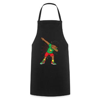 Dab Kid Celebrate Juneteenth Black History - Cooking Apron - black - Front - AI Model Male 185 dark (185cm)