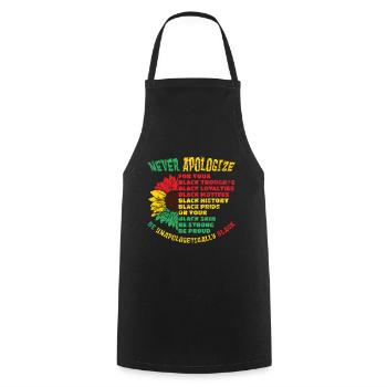 Unapologetically Black History Juneteenth - Cooking Apron - black - Front - AI Model Male 185 dark (185cm)