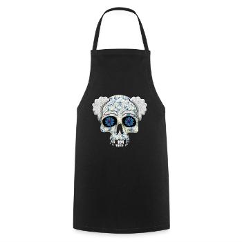 Grandpa Abuelo Grandparents Day Día De Los Muertos - Cooking Apron - black - Front - AI Model Male 185 dark (185cm)