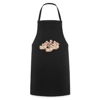 Rainbow Sheep in Herd - Hippie Costume Tie Dye - Cooking Apron - black - Front - AI Model Male 185 dark (185cm)