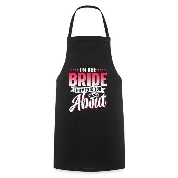 Je suis la mariée dont ils vous ont parlé - Tablier de cuisine - noir - Devant - AI Model Male 185 dark (185cm)