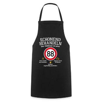 88. Geburtstag Schonend Behandeln Oldtimer Ist 88 - Kochschürze - Schwarz - Vorne - AI Model Male 185 dark (185cm)