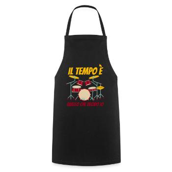 Il Tempo Quello Che Decido Io Strumento Rocknroll - Kochschürze - Schwarz - Vorne - AI Model Male 185 dark (185cm)