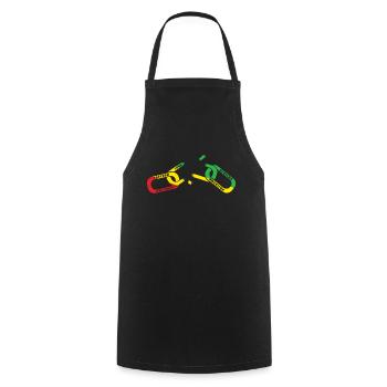 Break Chain Celebrate Juneteenth Black History - Cooking Apron - black - Front - AI Model Male 185 dark (185cm)