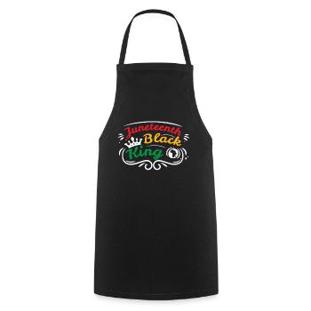 For Guys Celebrate Juneteenth Black History - Cooking Apron - black - Front - AI Model Male 185 dark (185cm)