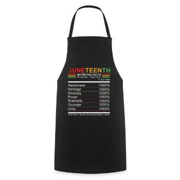 Celebrate Juneteenth Black History Facts - Cooking Apron - black - Front - AI Model Male 185 dark (185cm)
