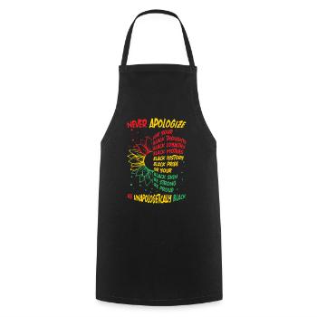 Sunflower Celebrate Juneteenth Black History - Cooking Apron - black - Front - AI Model Male 185 dark (185cm)