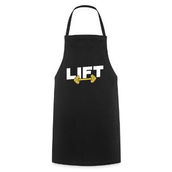 Lift Workout Weightlifting Gym Weightlifter - Cooking Apron - black - Front - AI Model Male 185 dark (185cm)