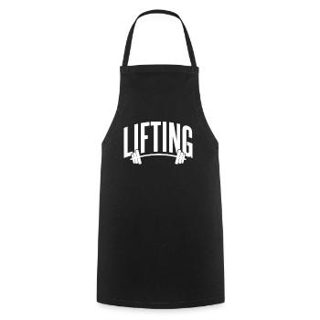 Lifting Workout Gym Weightlifting Weightlifting - Cooking Apron - black - Front - AI Model Male 185 dark (185cm)