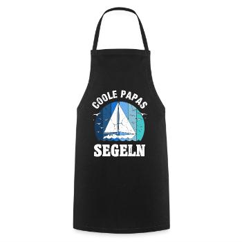 Segeln Segler Segelboot Papa Vatertag Geschenk - Kochschürze - Schwarz - Vorne - AI Model Male 185 dark (185cm)