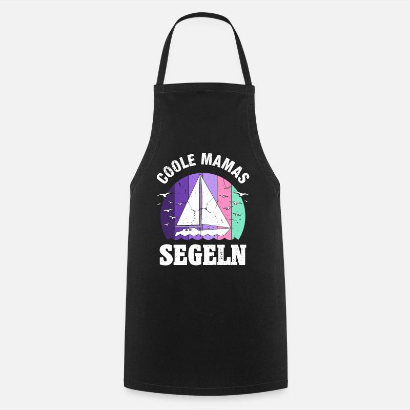 Segeln Segelboot beste Mama Muttertag Geschenk - Kochschürze - Schwarz