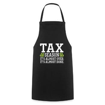 Saison des impôts Journée de l’impôt sur les dons de comptables CPA - Tablier de cuisine - noir - Devant - AI Model Male 185 dark (185cm)