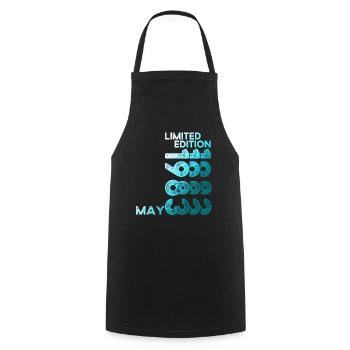 40th Birthday Man Woman Original Vintage 1983 - Cooking Apron - black - Front - AI Model Male 185 dark (185cm)