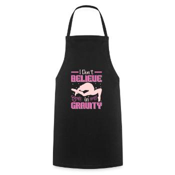 Gymnaste drôle d’entraînement - Tablier de cuisine - noir - Devant - AI Model Male 185 dark (185cm)