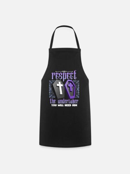 Divertido Undertaker Diciendo, Undertaker Diciendo - Delantal de cocina - negro