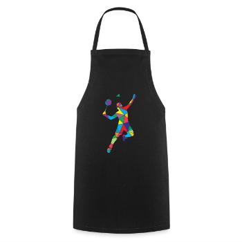 Volant Polygone Badminton - Tablier de cuisine - noir - Devant - AI Model Male 185 dark (185cm)