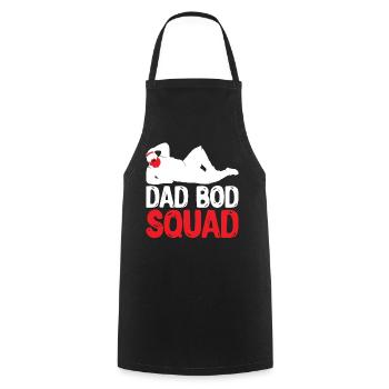 Escouade Papa Bod - Tablier de cuisine - noir - Devant - AI Model Male 185 dark (185cm)