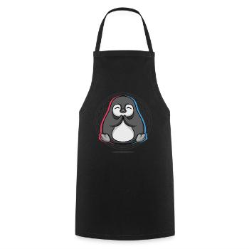 Yoga Penguin Penguin Yoga - Cooking Apron - black - Front - AI Model Male 185 dark (185cm)
