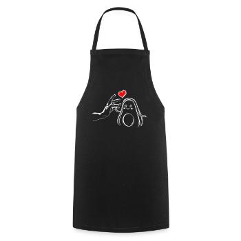 Veganer Liebe Avocado High Five - Kochschürze - Schwarz - Vorne - AI Model Male 185 dark (185cm)