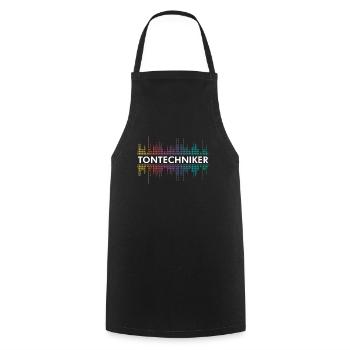 Tontechniker Toningenieur Tonmeister Audio Mixer - Kochschürze - Schwarz - Vorne - AI Model Male 185 dark (185cm)