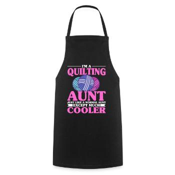 Quilting Cadeau Coudre Tricot Quilter - Tablier de cuisine - noir - Devant - AI Model Male 185 dark (185cm)