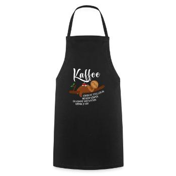 Kaffee erreicht Stellen Motivation Spruch Faultier - Kochschürze - Schwarz - Vorne - AI Model Male 185 dark (185cm)