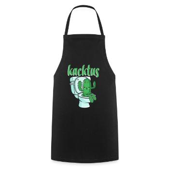 Lustiger Kaktus beim Kacken Kaktus Auf Toilette WC - Kochschürze - Schwarz - Vorne - AI Model Male 185 dark (185cm)