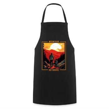 Wandern Outdoor Wanderer Vater und Sohn Geschenk - Kochschürze - Schwarz - Vorne - AI Model Male 185 dark (185cm)