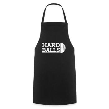 Hard Balls - Funny Baseball - Cooking Apron - black - Front - AI Model Male 185 dark (185cm)