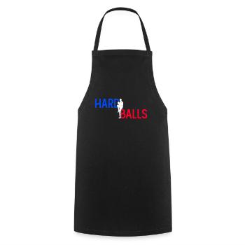 Hard Balls - Funny Baseball - Cooking Apron - black - Front - AI Model Male 185 dark (185cm)
