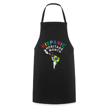 Map Celebrate National Hispanic Heritage - Cooking Apron - black - Front - AI Model Male 185 dark (185cm)