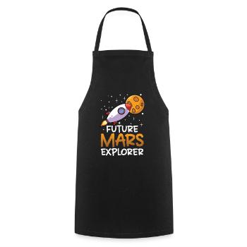Future Mars Explorer Planet Astronaut - Tablier de cuisine - noir - Devant - AI Model Male 185 dark (185cm)