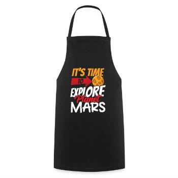 Il est temps d’explorer la planète Mars - Tablier de cuisine - noir - Devant - AI Model Male 185 dark (185cm)